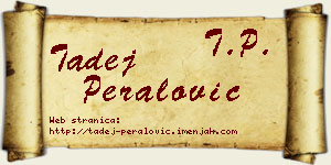 Tadej Peralović vizit kartica